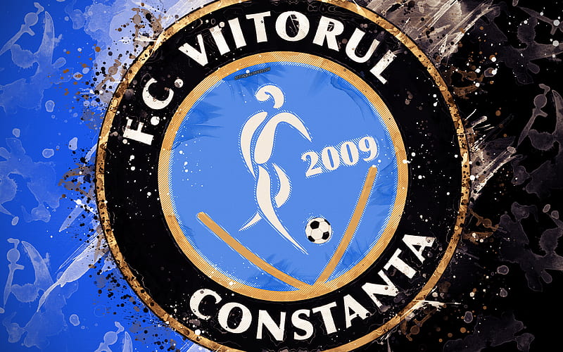 HD-wallpaper-fc-viitorul-paint-art-logo-creative-romanian-football-team-liga-1-emblem-blue-black-background-grunge-style-constanta-romania-football